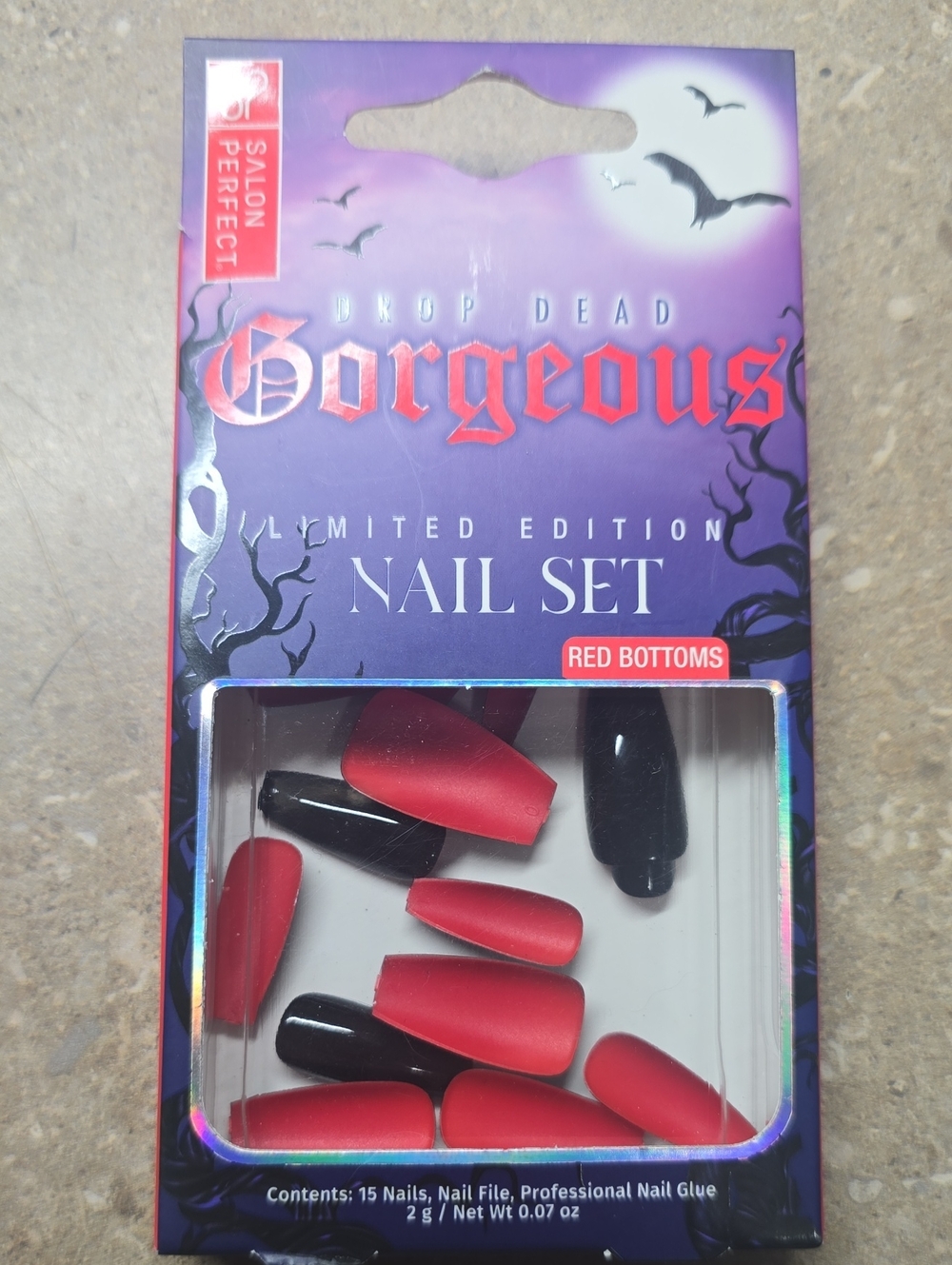 Limited Edition 'Red Bottoms' Salon Perfect Drop Dead Gorgeous Nail Set